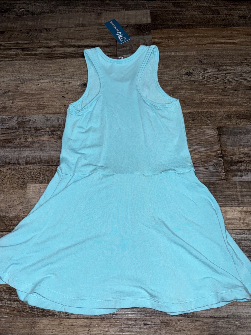 Truly Me Girls Rainbow Dress Size 6X Blue Sleeveless Skater Dress Sequin Patch - Picture 5 of 7